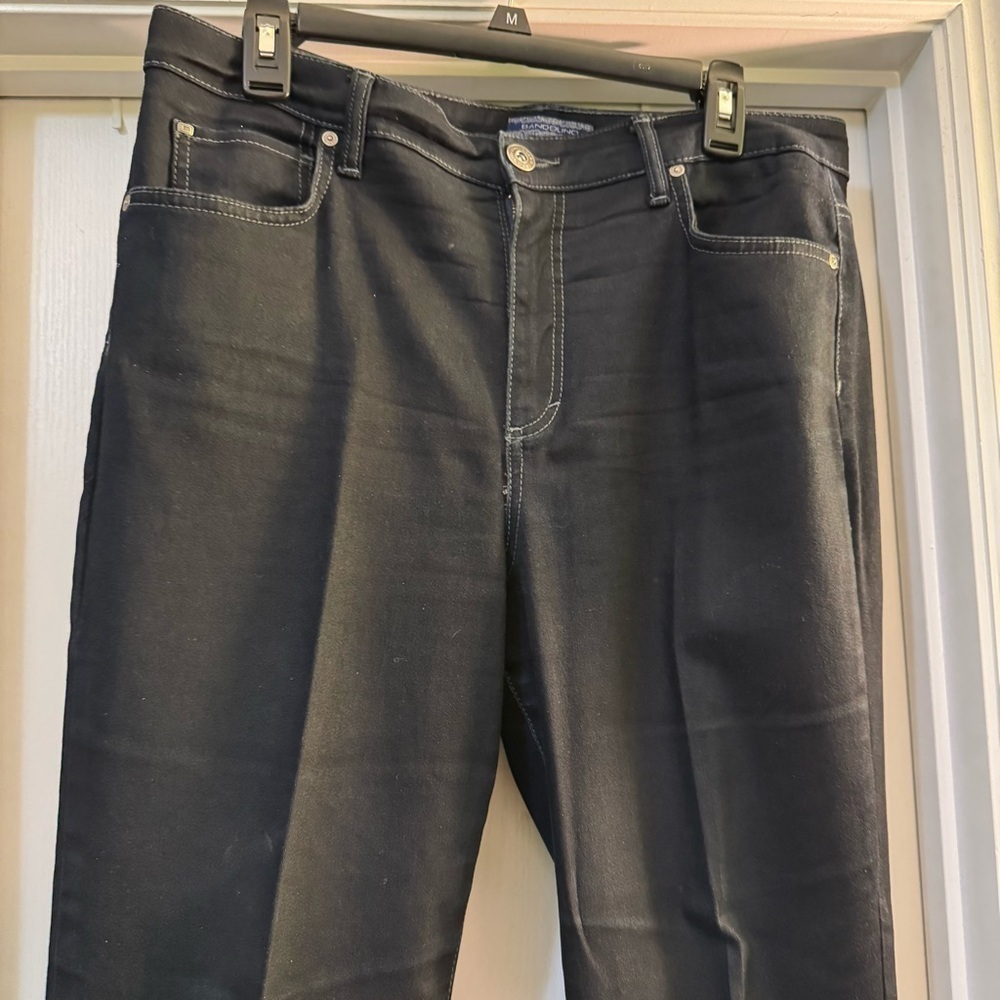 Bandolino Slightly Tapered Leg Black Jeans - Picture 2 of 7